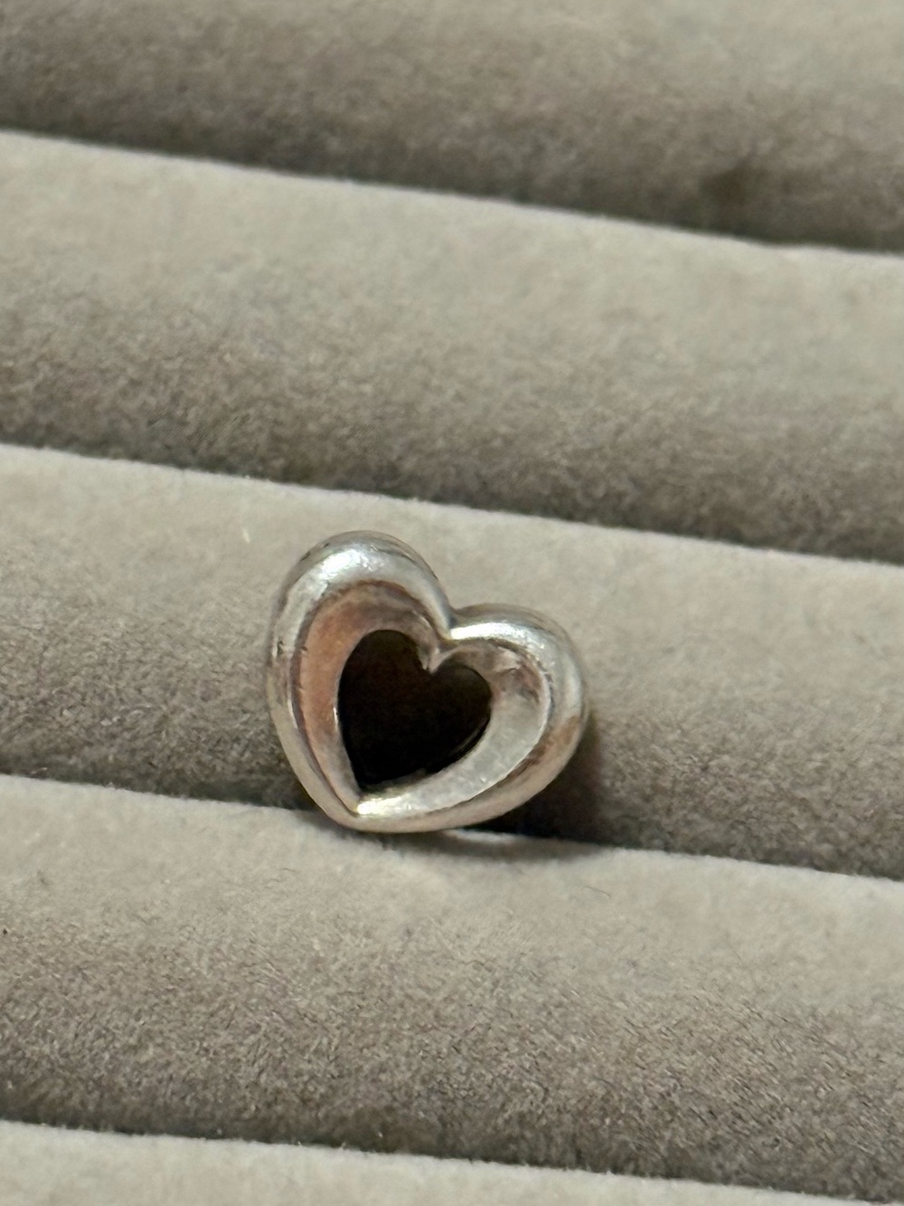 Pandora Silver Hollow Heart Charm - Classic Silver